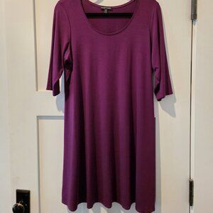 Eileen Fisher Elbow Sleeve tunic size Large in Boysenberry